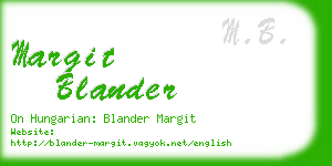 margit blander business card